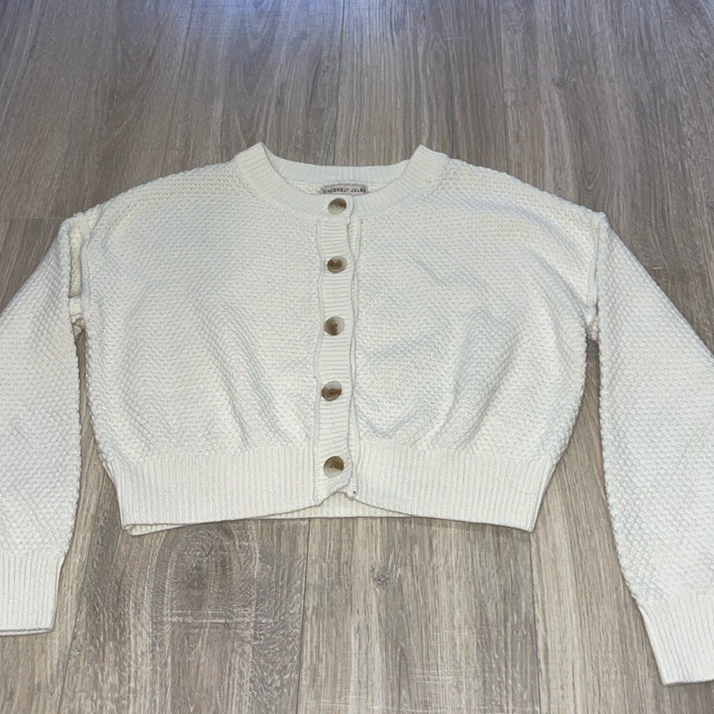 SINCERELY JULES WHITE SWEATER